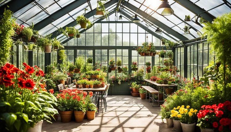 gewächshaus innen gestalten