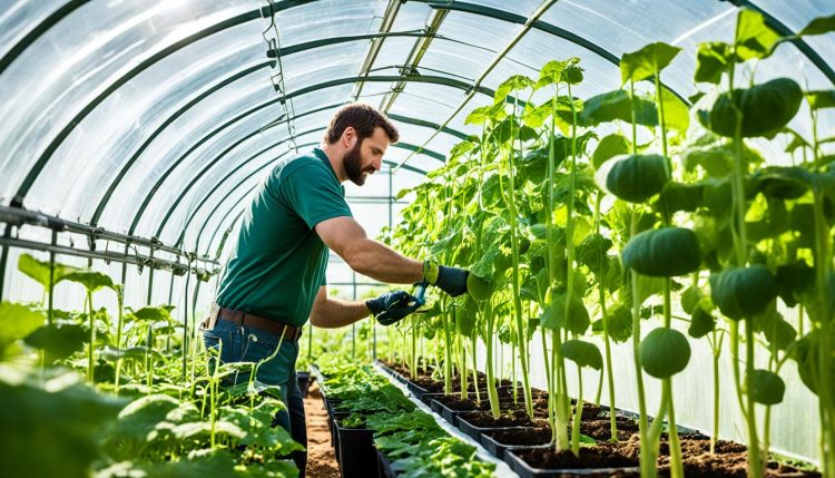 gurken im gewächshaus